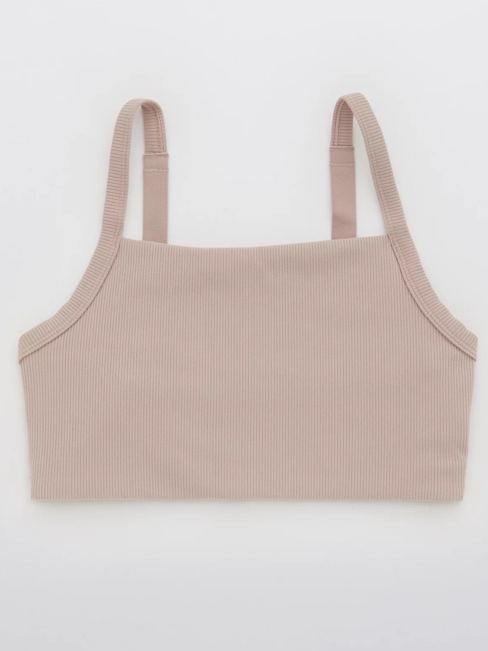 Offline Ribbed Square-Neck Crop Camisole bra size L